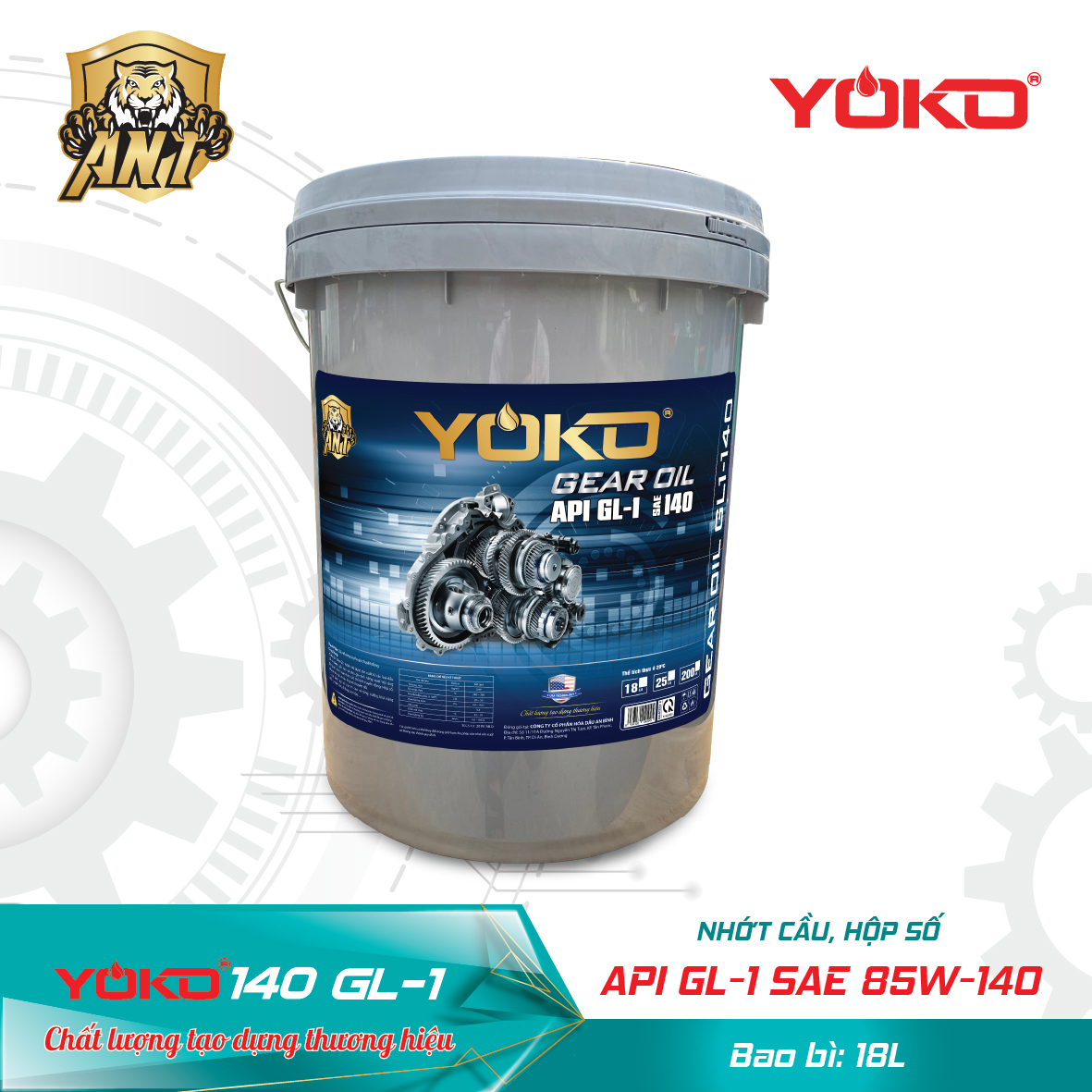 ANT YOKO VANTAI DIESEL_GL-1 18L 80W140